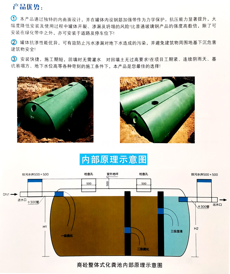 昌宁玻璃钢化粪池